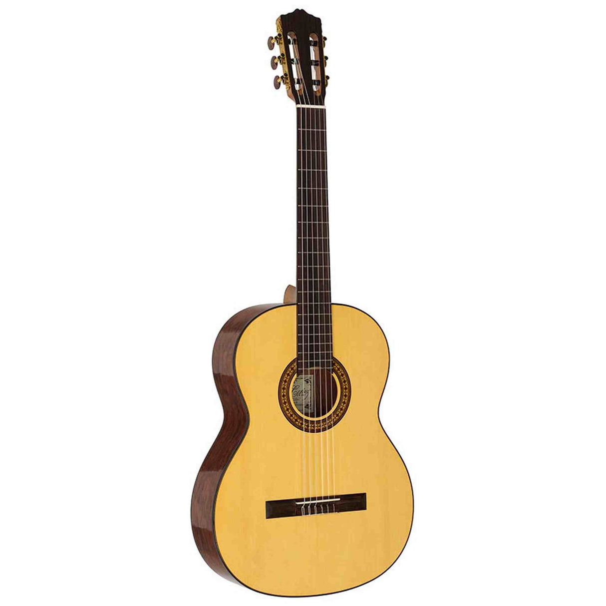 Salvador Cortez CS-25 – Klassieke gitaar met massief spruce bovenblad en mutenyé zij- en achterkant