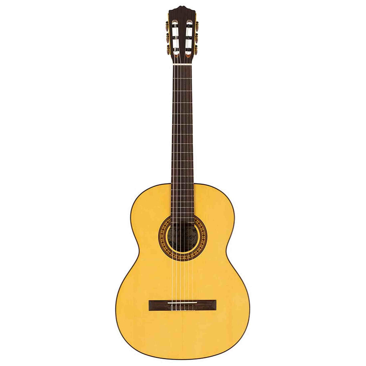 Salvador Cortez CS-25 – Klassieke gitaar met massief spruce bovenblad en mutenyé zij- en achterkant