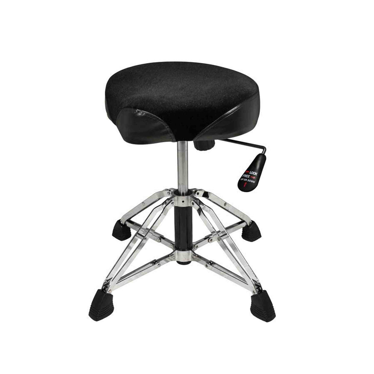Hayman DTR-110 Drumkruk, in hoogte verstelbaar (pneumatisch), dubbelbenig, zadelzitting