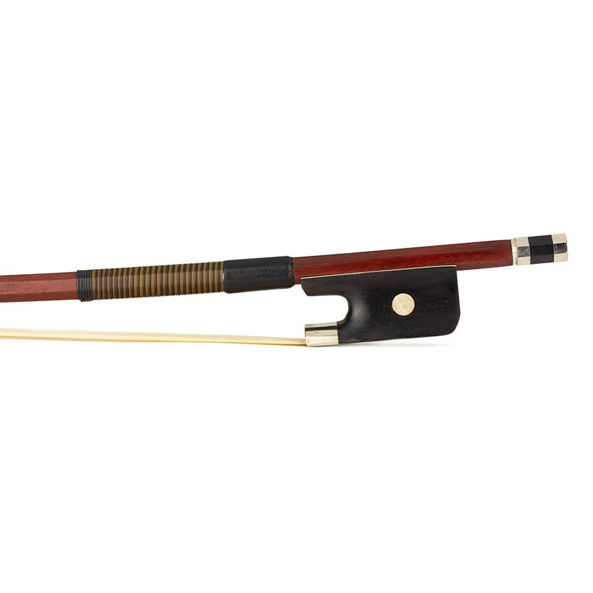 ELS BDF-10/14 strijkstok contrabas, 1/4, frans, brazielhout, achthoek, ebben slof, enkel oog, balein imitatie