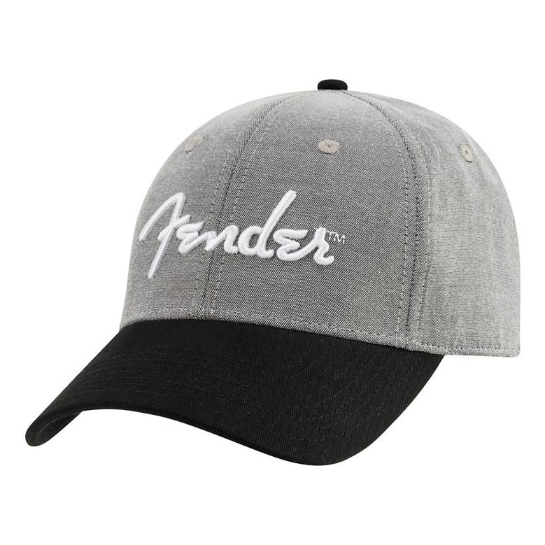 Fender 9190121000 Hipster Dad Hat – Grijs/Zwart, One Size