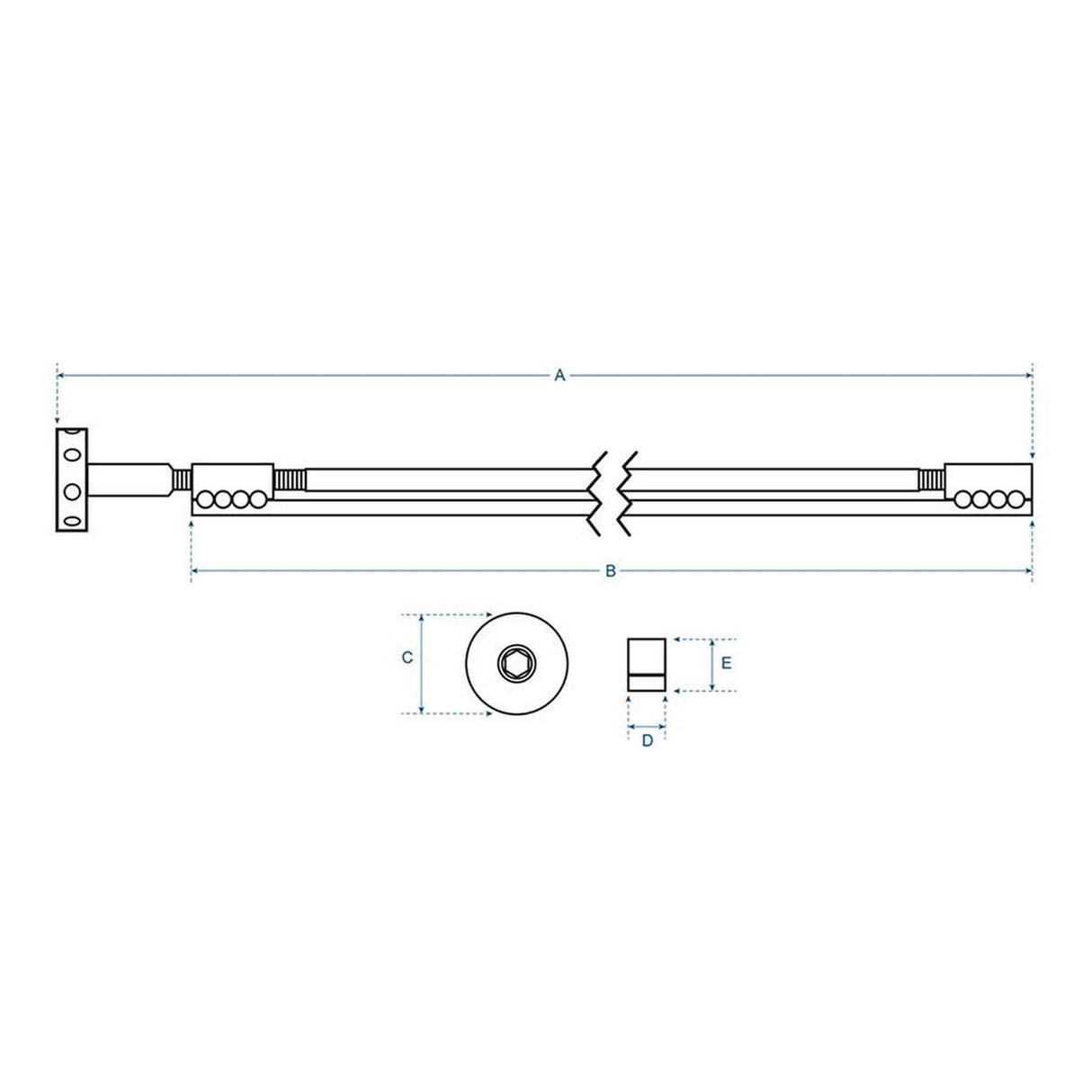 Boston TRD-460-W Double Action Truss Rod 460 mm Spoke Wheel voor Elektrische Gitaar