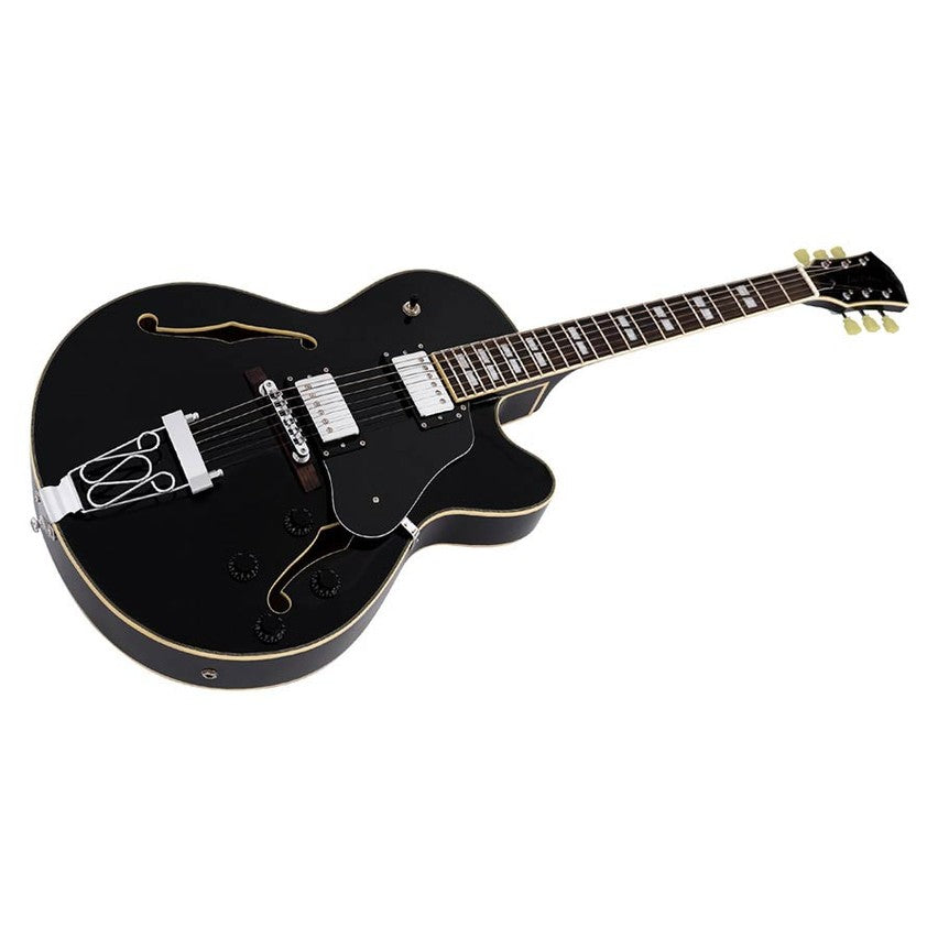 Sire Guitars H7F/BK Elektrische archtop gitaar, zwart