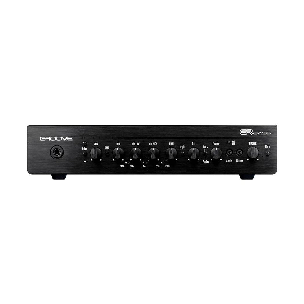 GR Bass GROOVE1200 Basversterker Top – 1200W, Buispreamp, Class D, DI & FX Loop