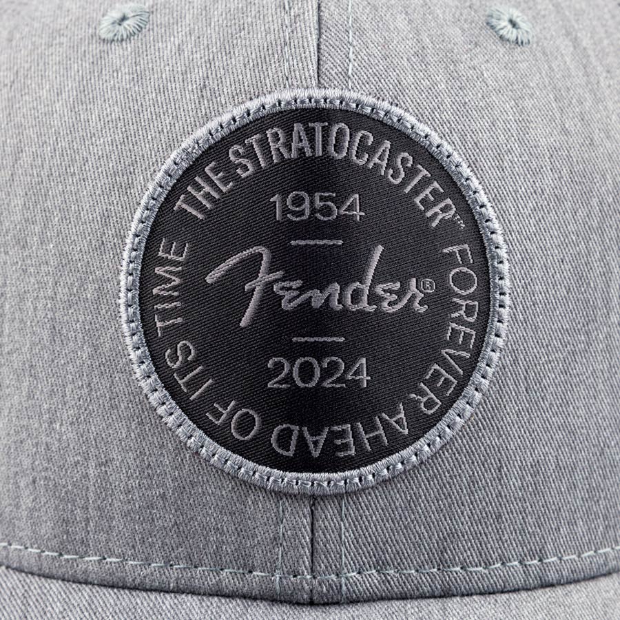Fender 9122421501 Stratocaster 70th Anniversary Badge Pet – Grijs Heather, One Size