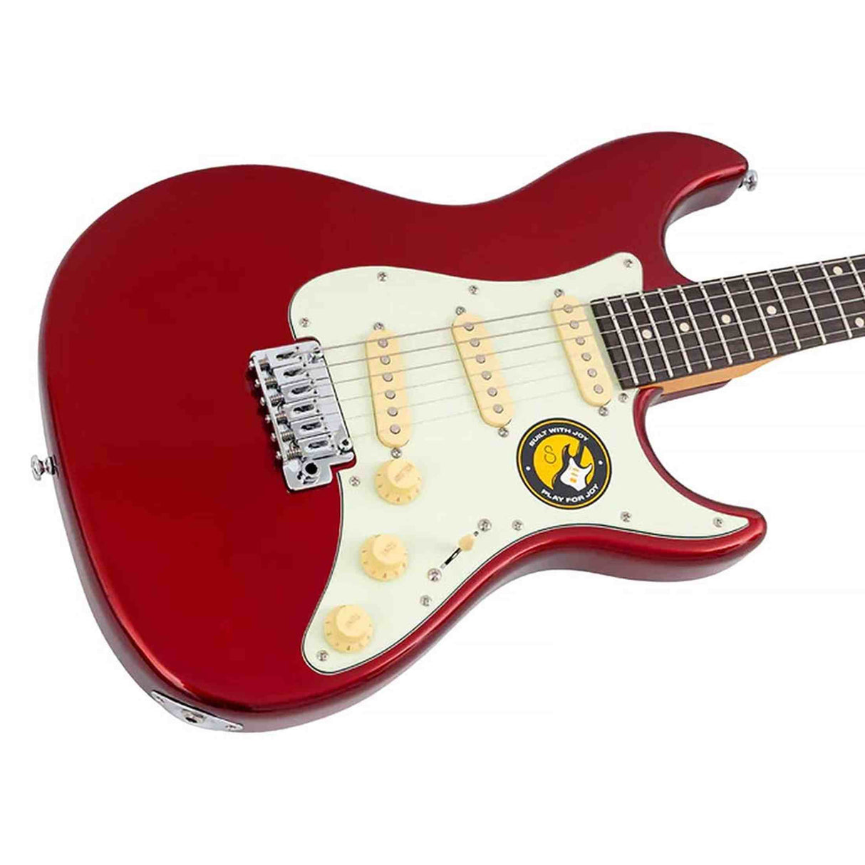 Sire S3N CAR New Gen Larry Carlton elektrische gitaar – S-Style, metallic rood, stainless steel frets