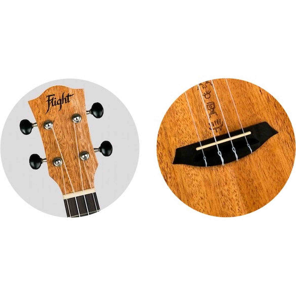 Flight DUS371 MAH Soprano Ukulele met Mahogany Body, Walnut Toets en Aquila Nylon Snaren