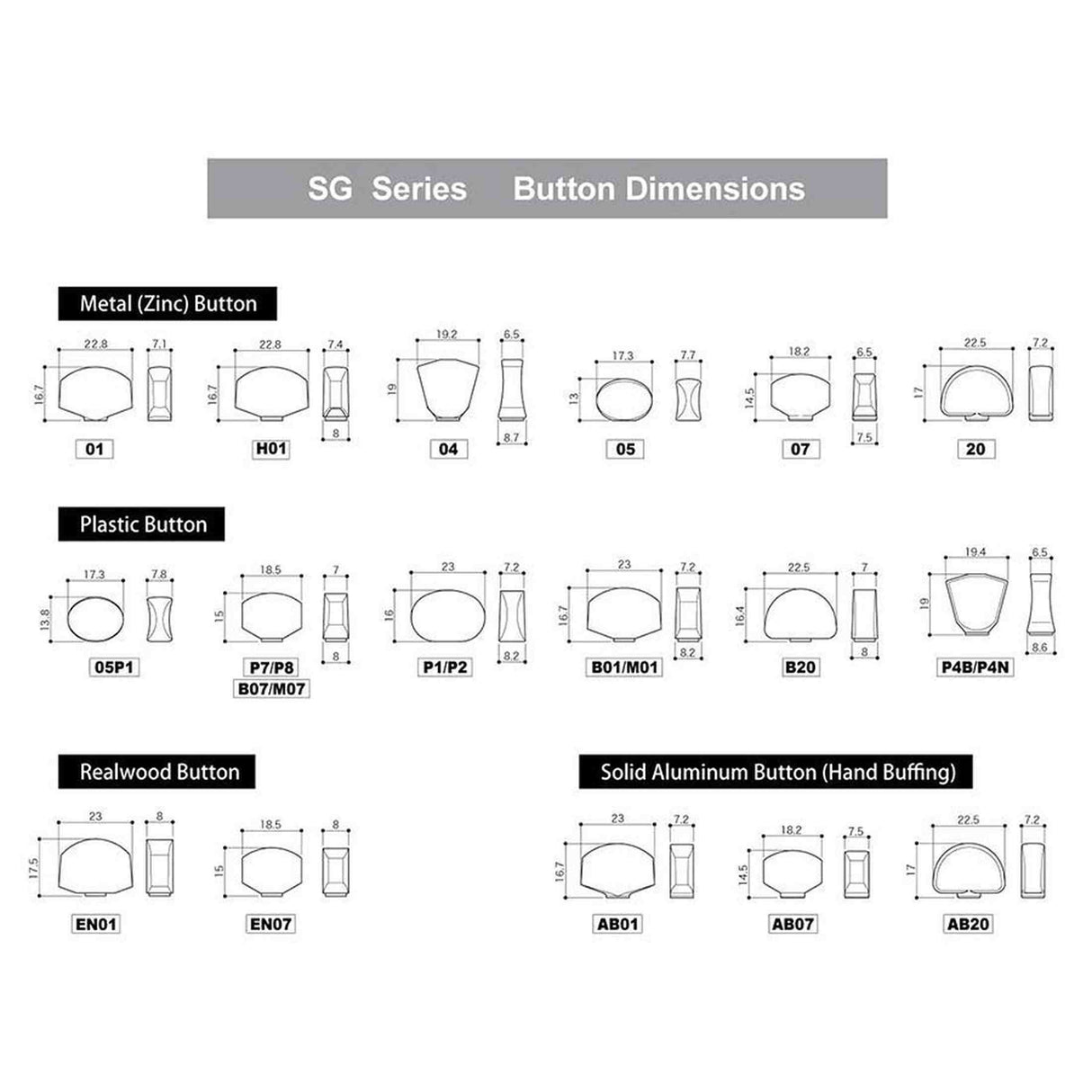 Gotoh GTH13914 SG381 stemmechanieken met HAPM and 05 knoppen, 6R, chroom