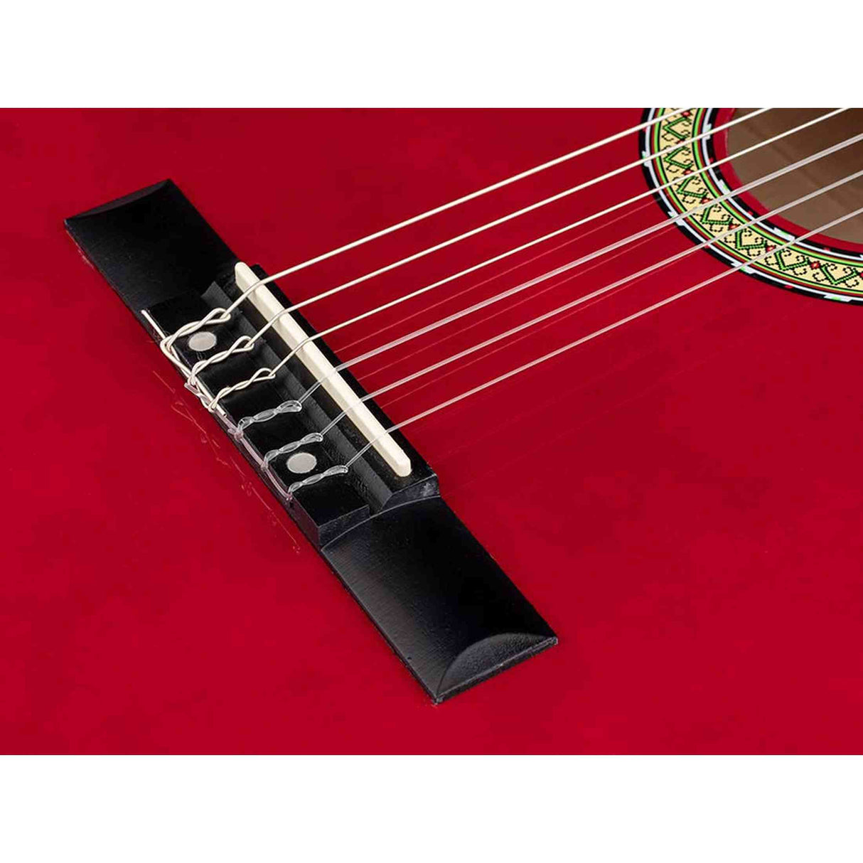 A. Martinez MTC-080/R 4/4 klassieke gitaar dark red transparent met truss rod