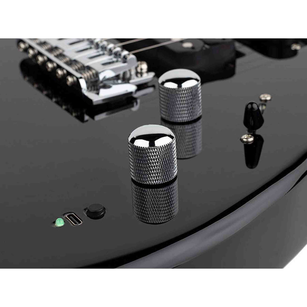Litejam RGB24/BK Smart Learning Elektrische Gitaar Set Black 24 frets HSH RGB LED