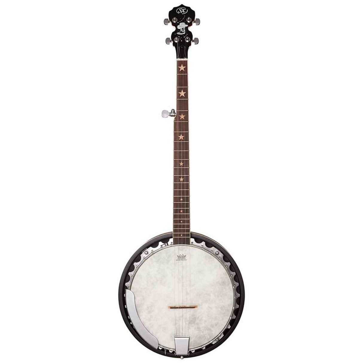SX BJ565 5-Snarige Bluegrass Banjo 11 Inch Aluminium Rim met Remo Fiberskyn Vel en Gigbag