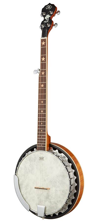 SX BJ565 5-Snarige Bluegrass Banjo 11 Inch Aluminium Rim met Remo Fiberskyn Vel en Gigbag