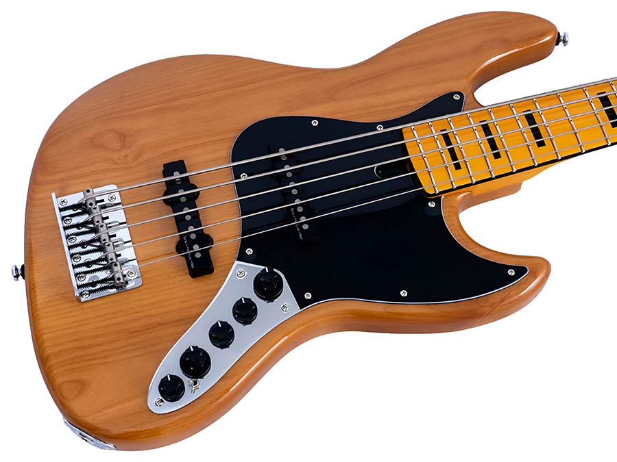 Sire V7N A5/NT Marcus Miller 5-snarige Actieve Basgitaar Natural met Elzen Body en Heritage-3 Preamp