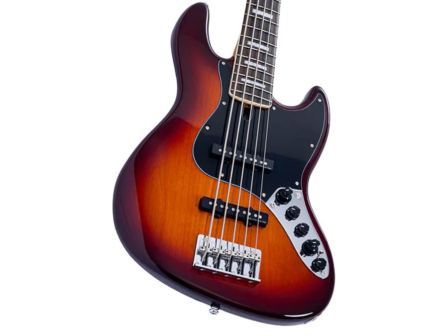 Sire V7N A5/TS Marcus Miller 5-snarige Actieve Basgitaar Tobacco Sunburst met Elzen Body en Heritage-3 Preamp