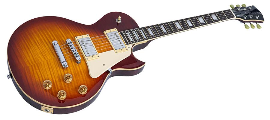 Sire L5/TS Larry Carlton L-Style Elektrische Gitaar Tobacco Sunburst met Flame Maple Top en Coil Split