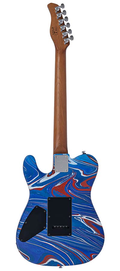 Sire T7 HH/BLSW Larry Carlton T-Style Elektrische Gitaar Blue Swirl met Roasted Maple Hals en Locking Tuners