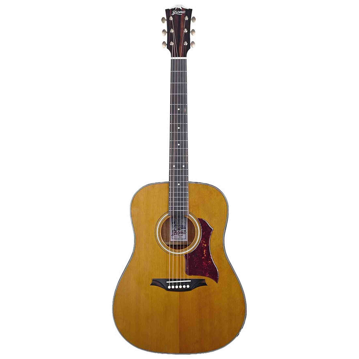 Bromo BAN1V Denali Series dreadnought gitaar, torified solid spruce top, mahogany body, natural gloss, heavy duty tas
