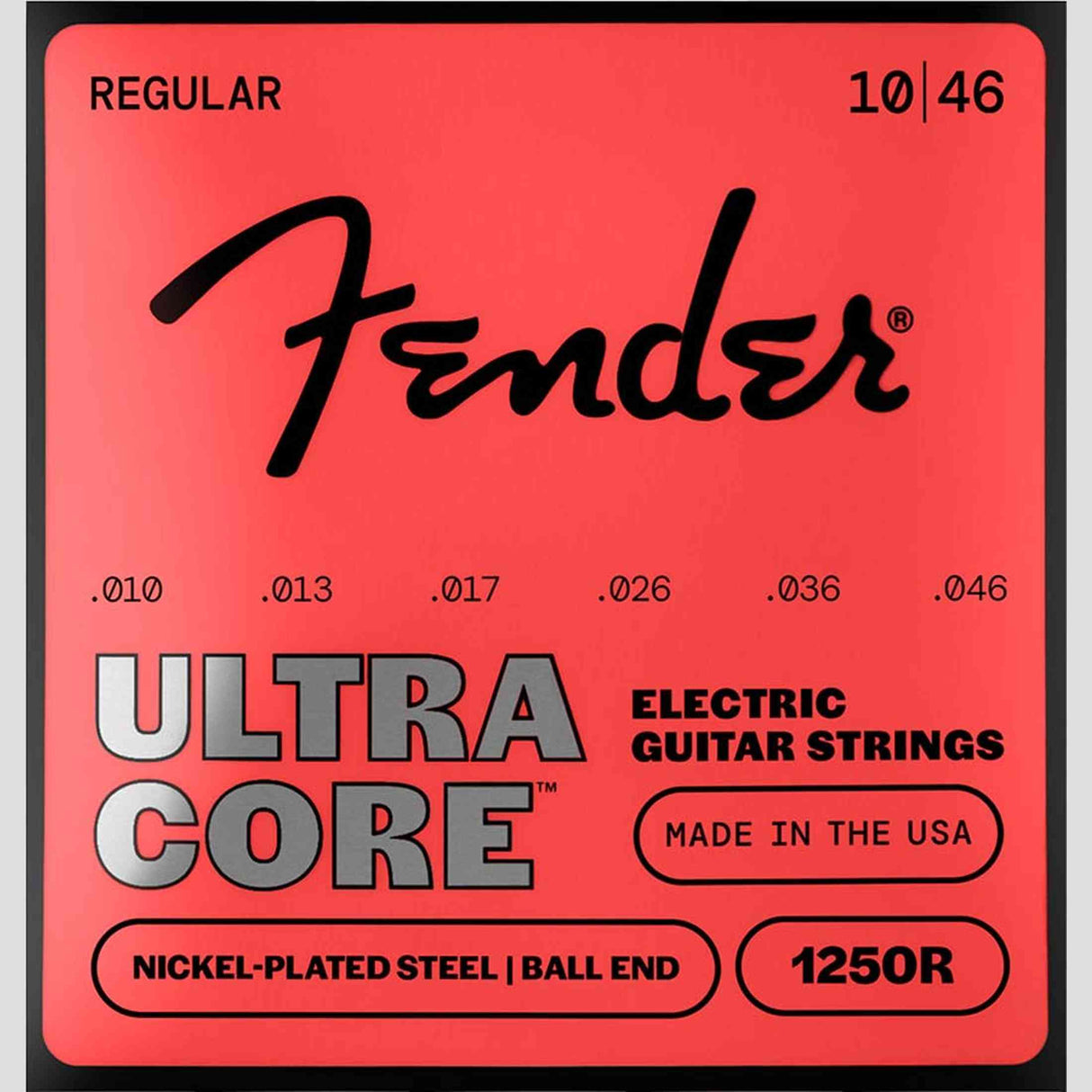 Fender 1250R UltraCore Elektrische Gitaar Snaren Nickel Plated Steel Ball End Light 010-046
