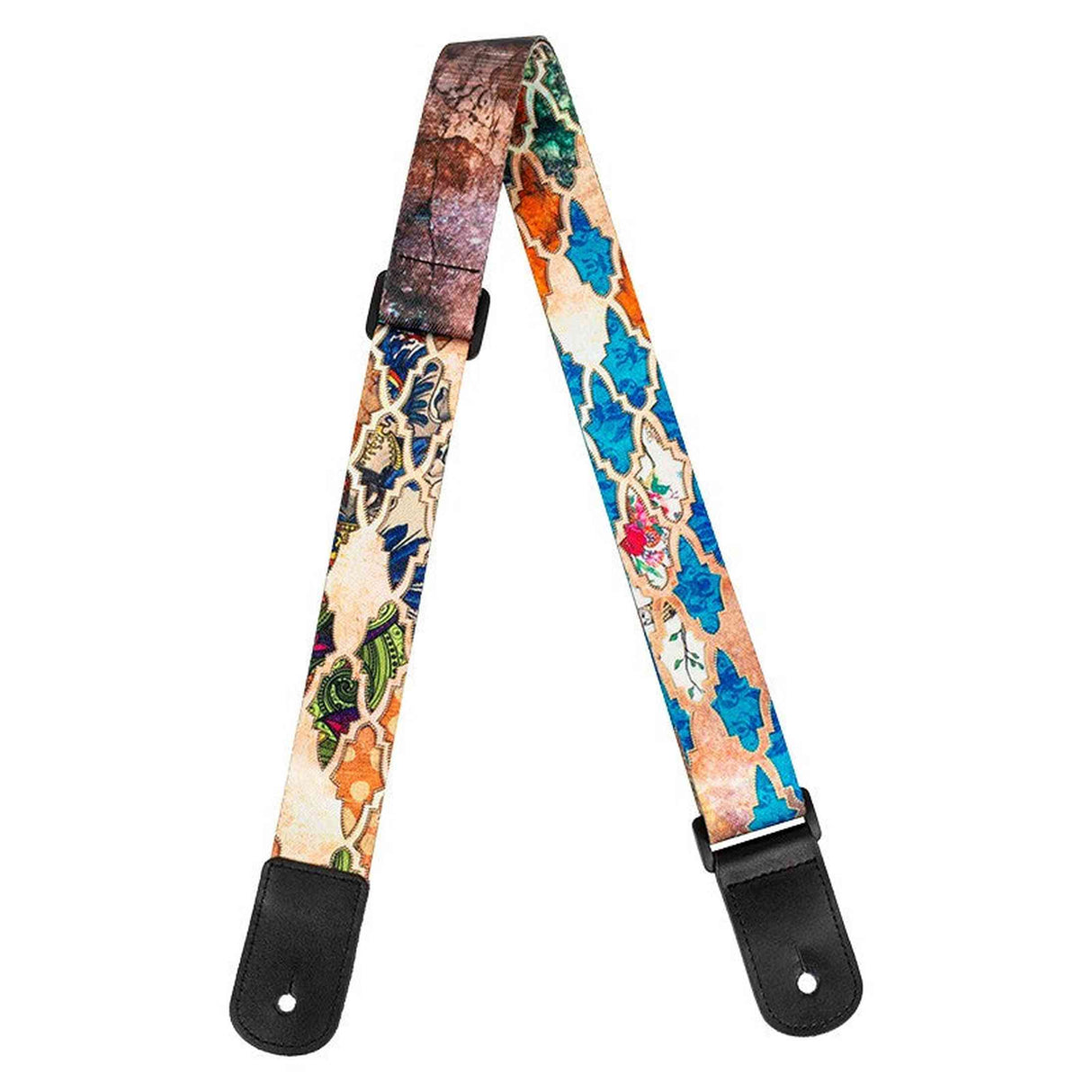 Flight S35 Granada Ukulele Strap Poly/Leer met Verstelbare Lengte en Leren Strap Ends