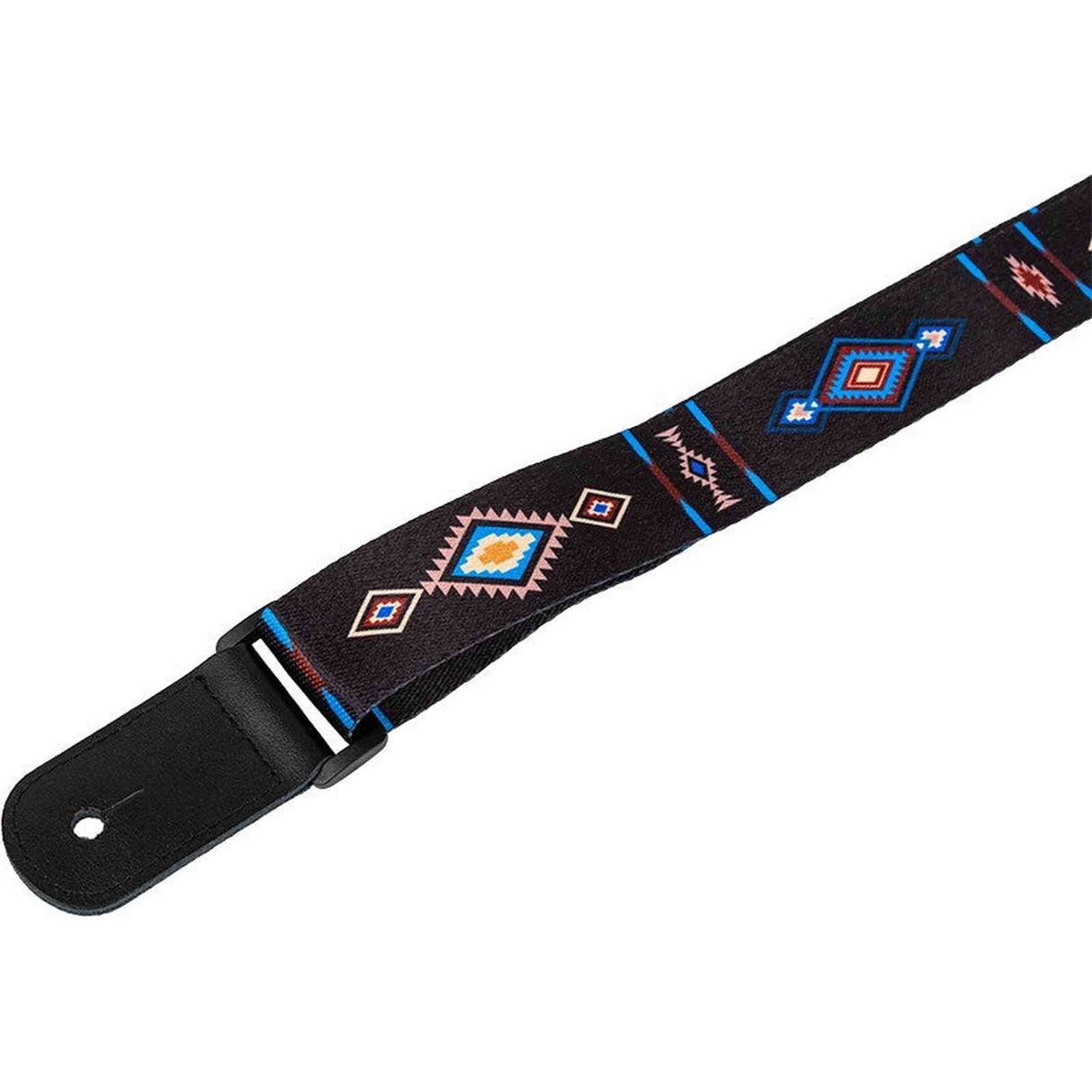 Flight S35 Tempo Ukulele Strap Poly/Leer Blauw met Verstelbare Lengte en Leren Strap Ends