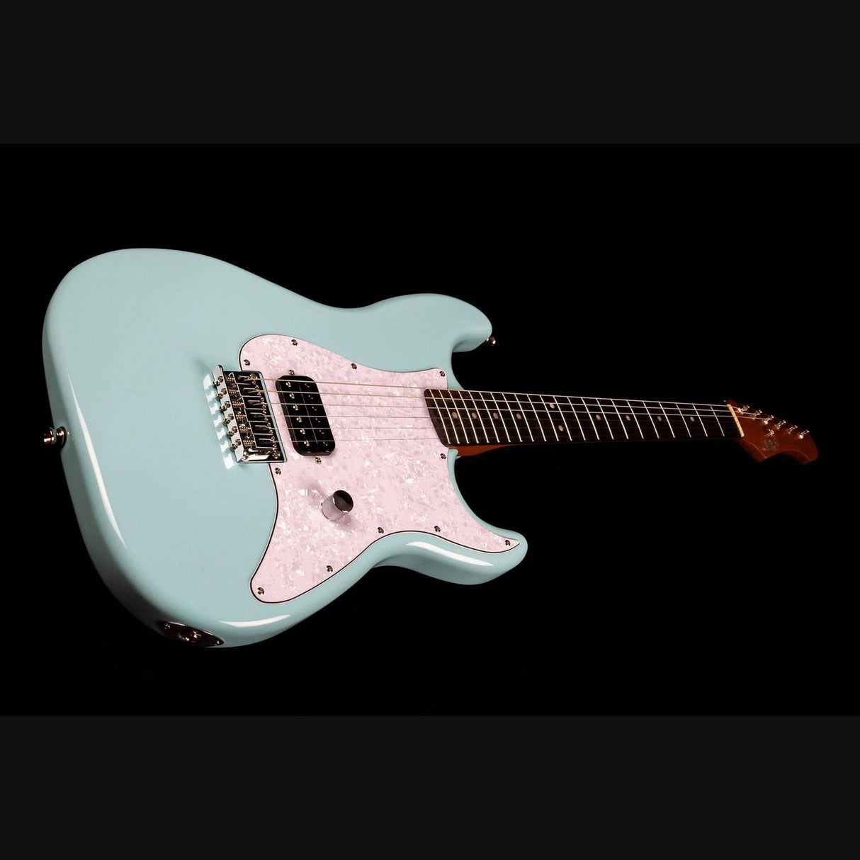 JET JS-400 HT BL S-style Elektrische Gitaar Humbucker Hardtail Rosewood Toets Blauw