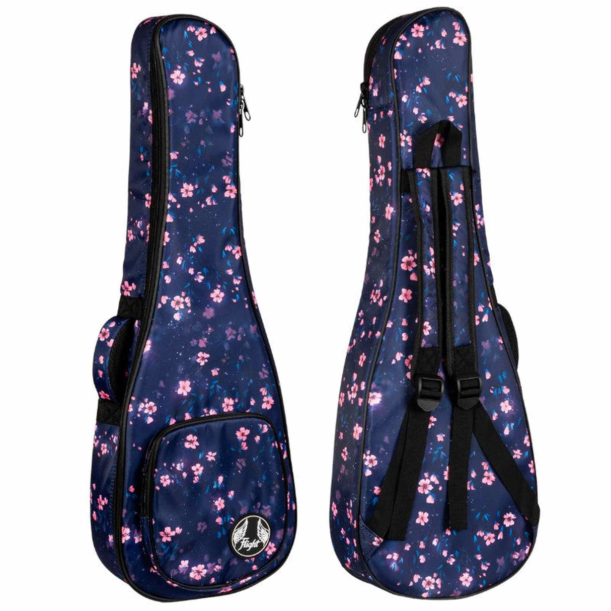 Flight FUB-T-SAKURA Gevoerde Gigbag voor Tenor Ukulele met Sakura Design en Accessoirevak