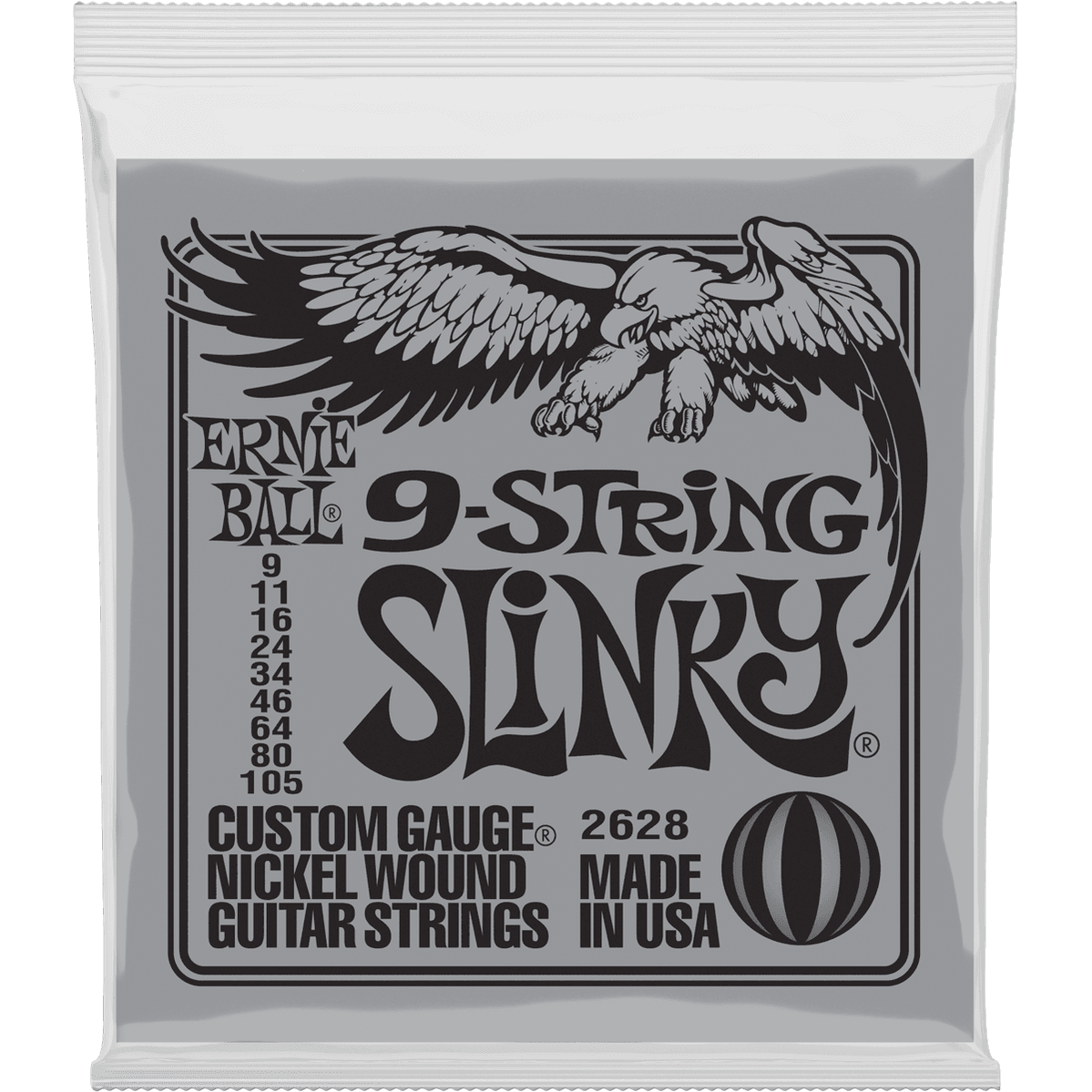 Ernie Ball 2628 elektrische gitaarsnaren 9-snarig 009-105