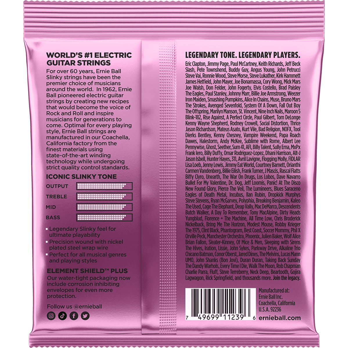 Ernie Ball 3213 Mega Slinky elektrische gitaarsnaren 3-pack 0105-048