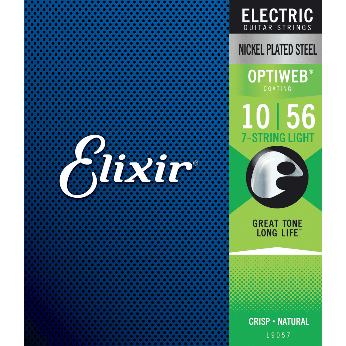 Elixir 19057 Optiweb elektrische gitaarsnaren Light 7-String 010-056