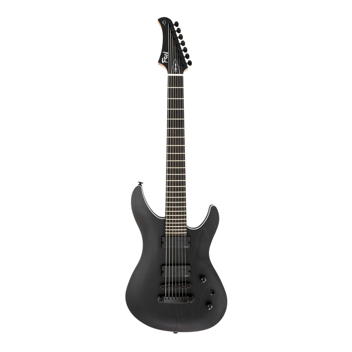 FGN J-Standard Mythic elektrische gitaar Open Pore Black 7-snarig Fishman Fluence