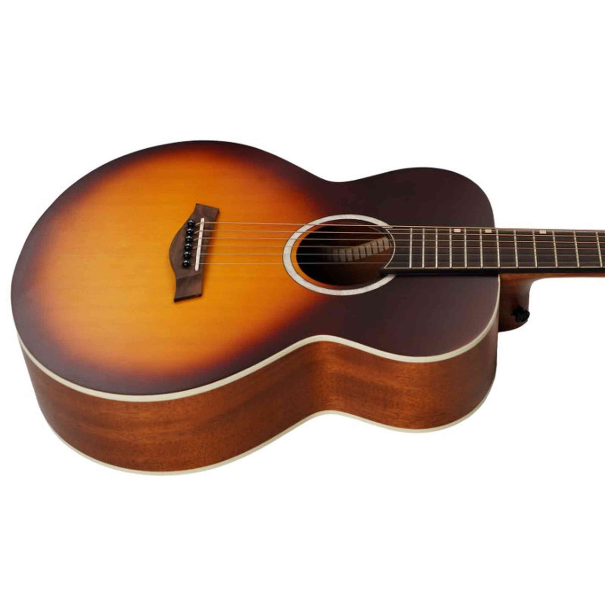 Flight PIXI TSB Reisgitaar met Massief Sparren Bovenblad Transparent Sunburst