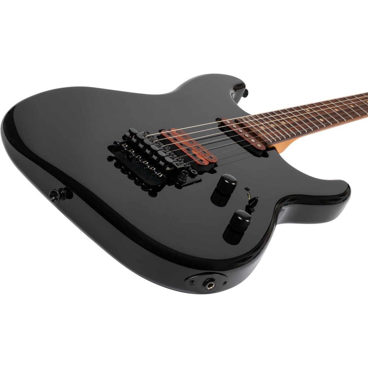 JET JS-800 BKW S-style Elektrische Gitaar HS Double Locking Tremolo Rosewood Toets Zwart