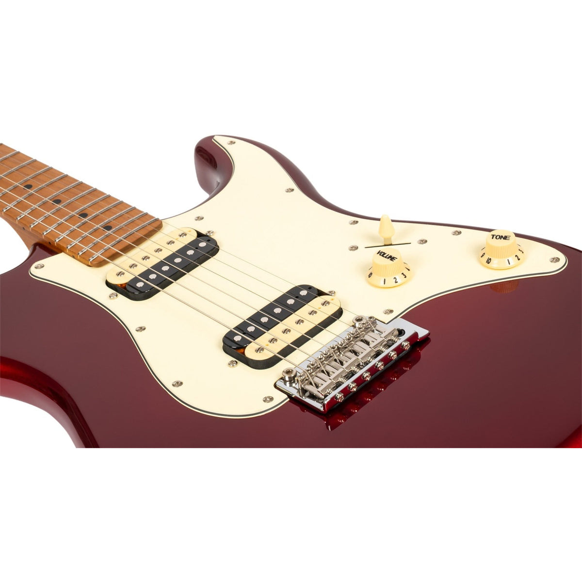 JET JS-400 CAR HH ST Style Elektrische Gitaar - Candy Red