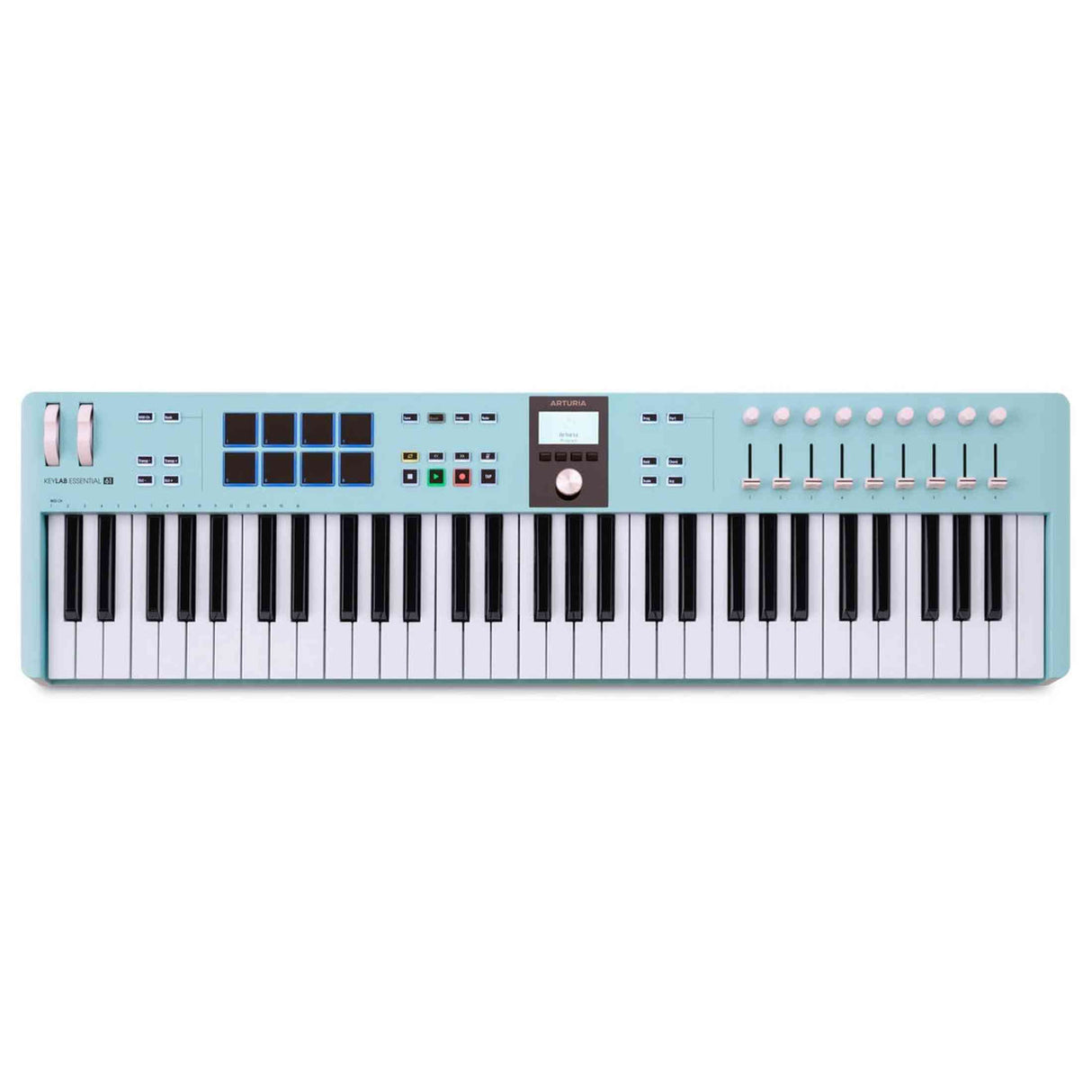 Arturia KeyLab Essential mk3 61 Aquamarine MIDI controller met 61 toetsen, pads en DAW-integratie