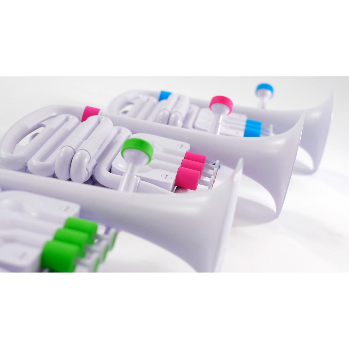 NUVO jHorn wit-roze kinder blaasinstrument in Bb lichtgewicht met draaiventielen