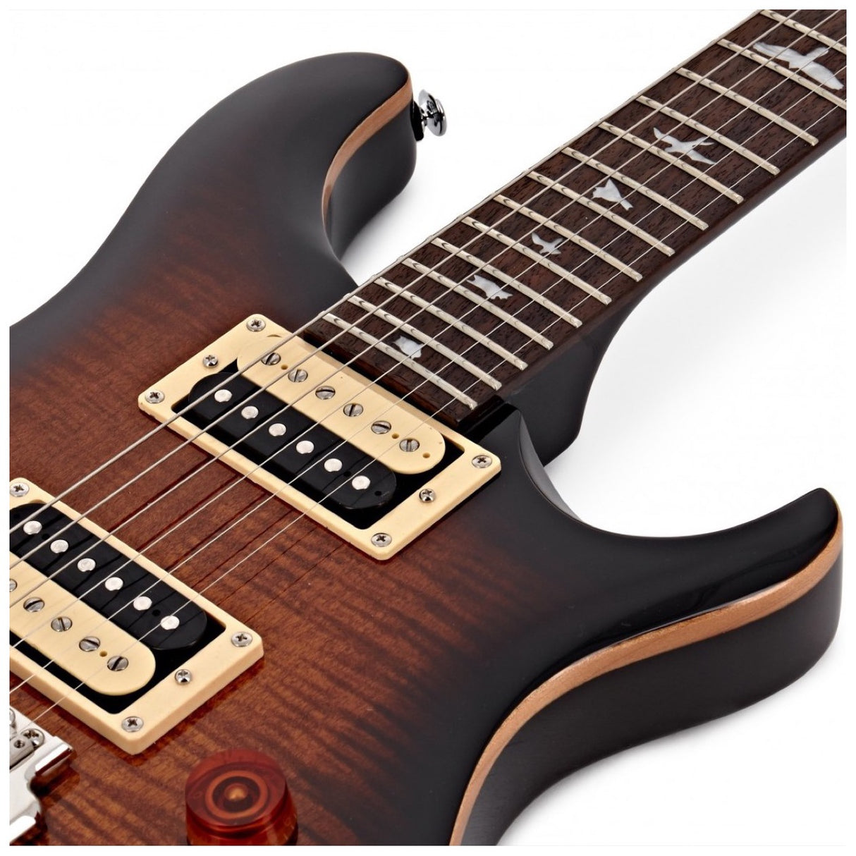 PRS SE Custom 24 Black Gold Burst Electric Guitar with Flame Maple Top including Gig Bag