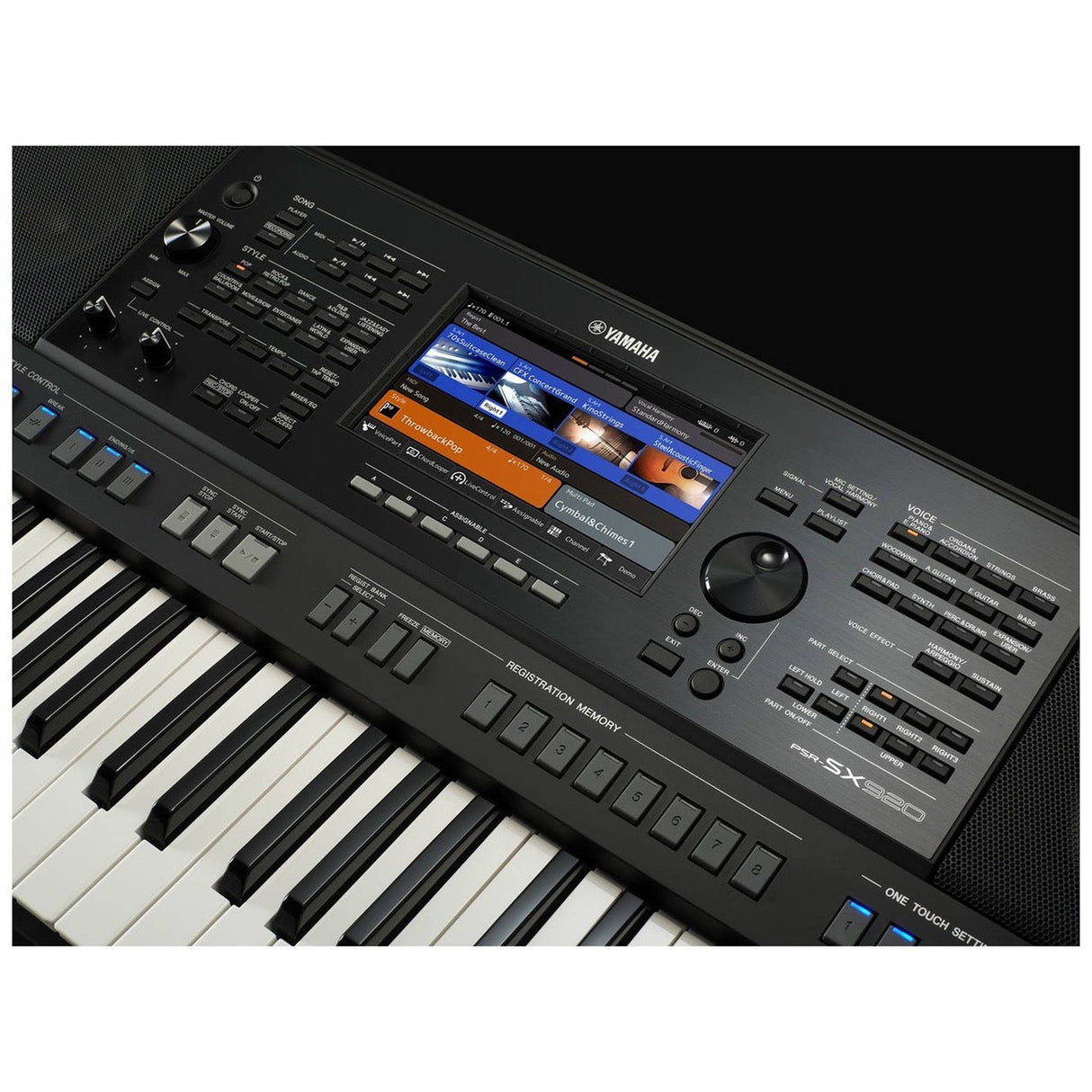 Yamaha PSR-SX920 61 Toetsen, 1587 Sounds, 575 Styles, Bluetooth, 7 Inch Touchscreen