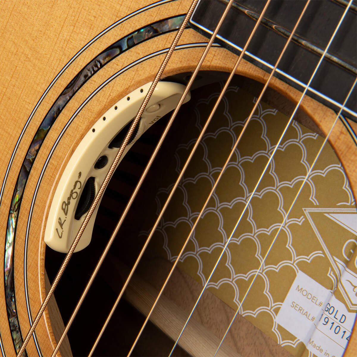 Cort Gold-Edge – Massief Flamed Myrtlewood, Torrefied Sitka & L.R. Baggs Anthem