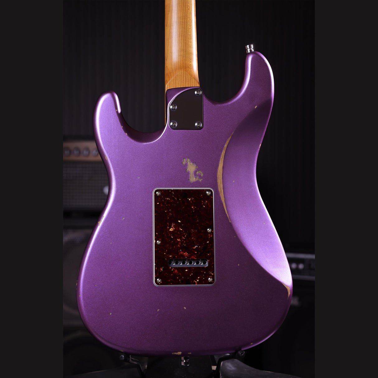 Patina PS-6 PP R S-style Elektrische Gitaar SSS Alnico V Nitro Relic Paulownia Body Roasted Maple Hals Paars