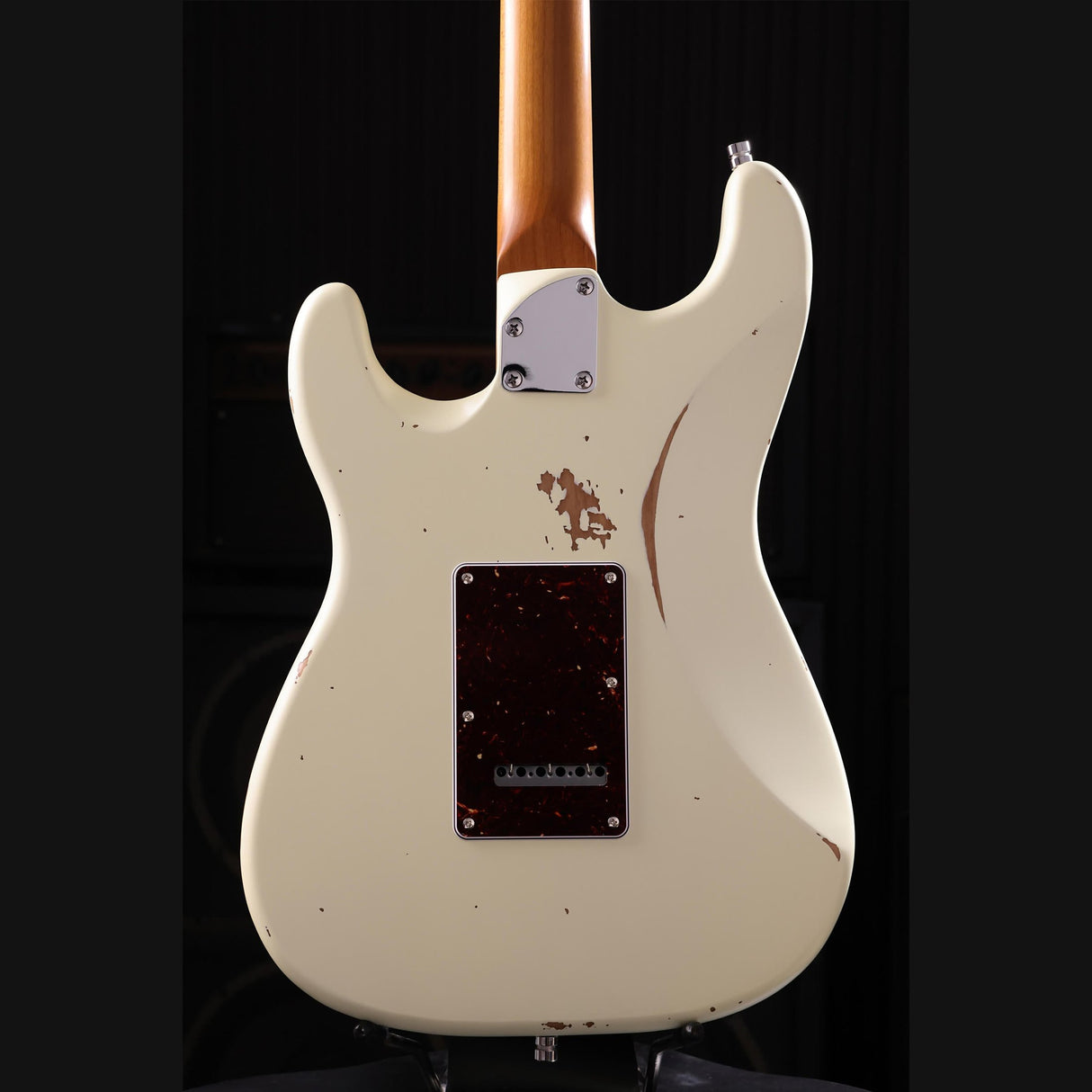 Patina PS-7 OW R S-style Elektrische Gitaar HSS Alnico V Nitro Relic Paulownia Body Roasted Maple Hals Olympic White