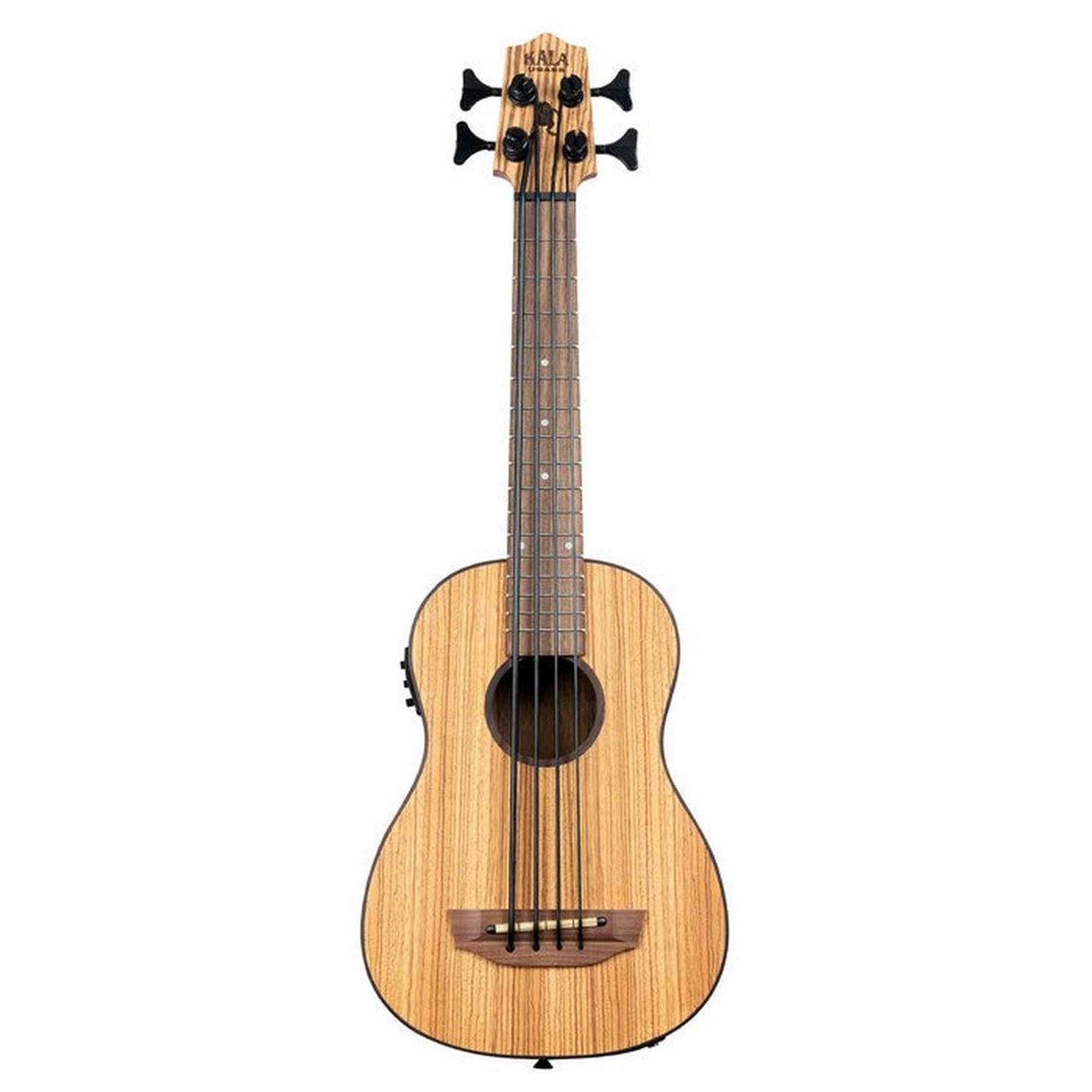 Kala Zebrawood U•BASS® bas ukulele – Zebrahout, Elektrisch-Akoestisch met EQ en Gigbag