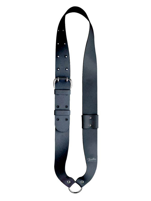 Boston SB-10-BV Bandelier voor kleine trom, gevoerd leder, zwart