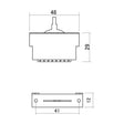 Boston SW-43-W lever switch 3-way, closed model, 1 5/8 inch spacing, switch cap sold separately
