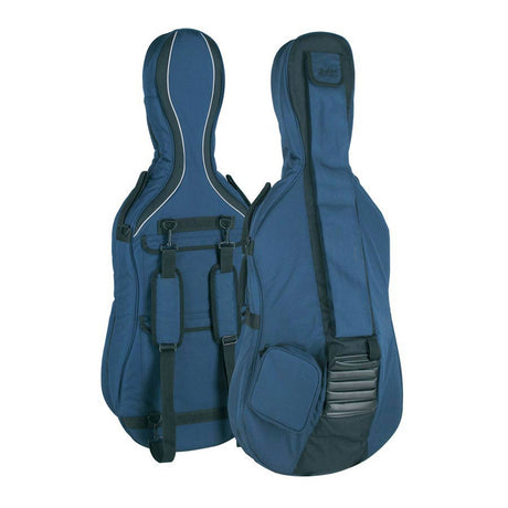 Boston CT-214 cellotas 1/4, donkerblauw-grijs, 23mm gevoerd, 2 riemen, diverse accessoire vakken