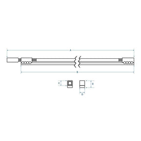 Boston TRO-600-K Halspen Truss Rod 600 mm 6 mm Staaf Single Action Inbus 4 mm