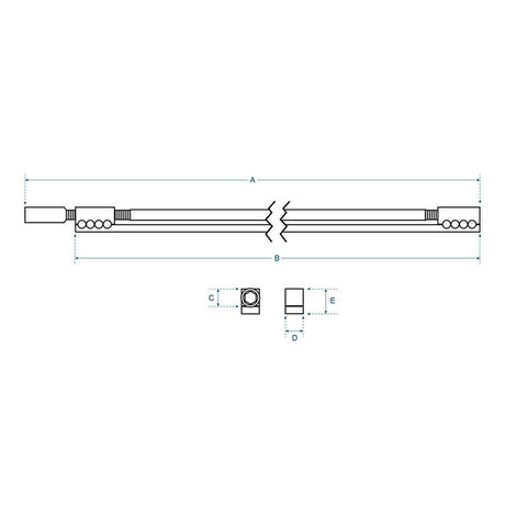 Boston TRO-600-K Halspen Truss Rod 600 mm 6 mm Staaf Single Action Inbus 4 mm