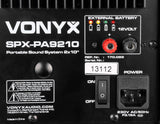 Vonyx SPX-PA9210 Draagbaar geluidssysteem ABS 2x10"