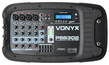 VONYX PSS302 Draagbare 300W Geluidsset met 10 inch Speakers, Bluetooth en 8-Kanaals Mixer