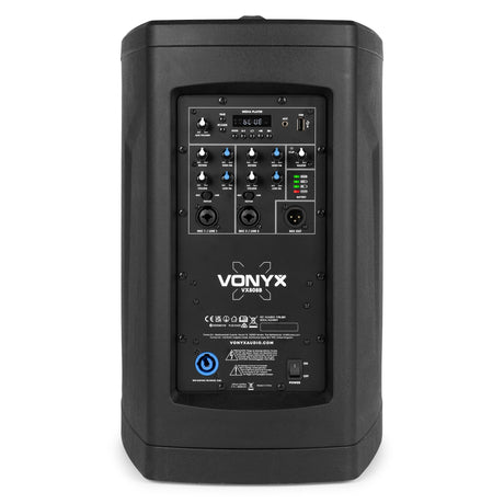 VONYX VX808B Kolom Geluidssysteem 320W met Accu, Bluetooth 5.0 en USB Speler