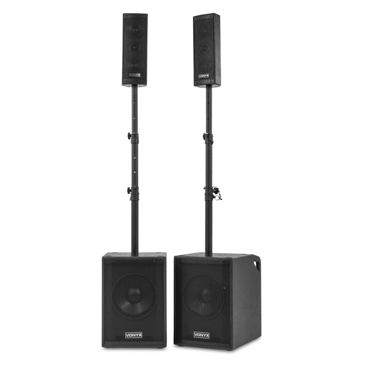 VONYX VX1020BT 1050W 2.2 Actieve Speakerset met Dubbele 10 inch Subwoofers en Bluetooth